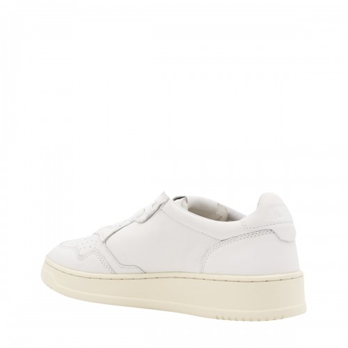 WHITE LEATHER MEDIALIST SNEAKERS