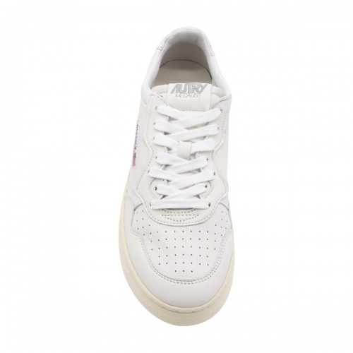 WHITE LEATHER MEDIALIST SNEAKERS