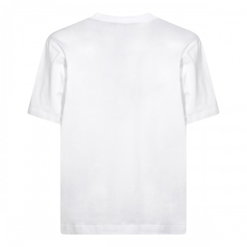 WHITE COTTON LOGO T-SHIRT