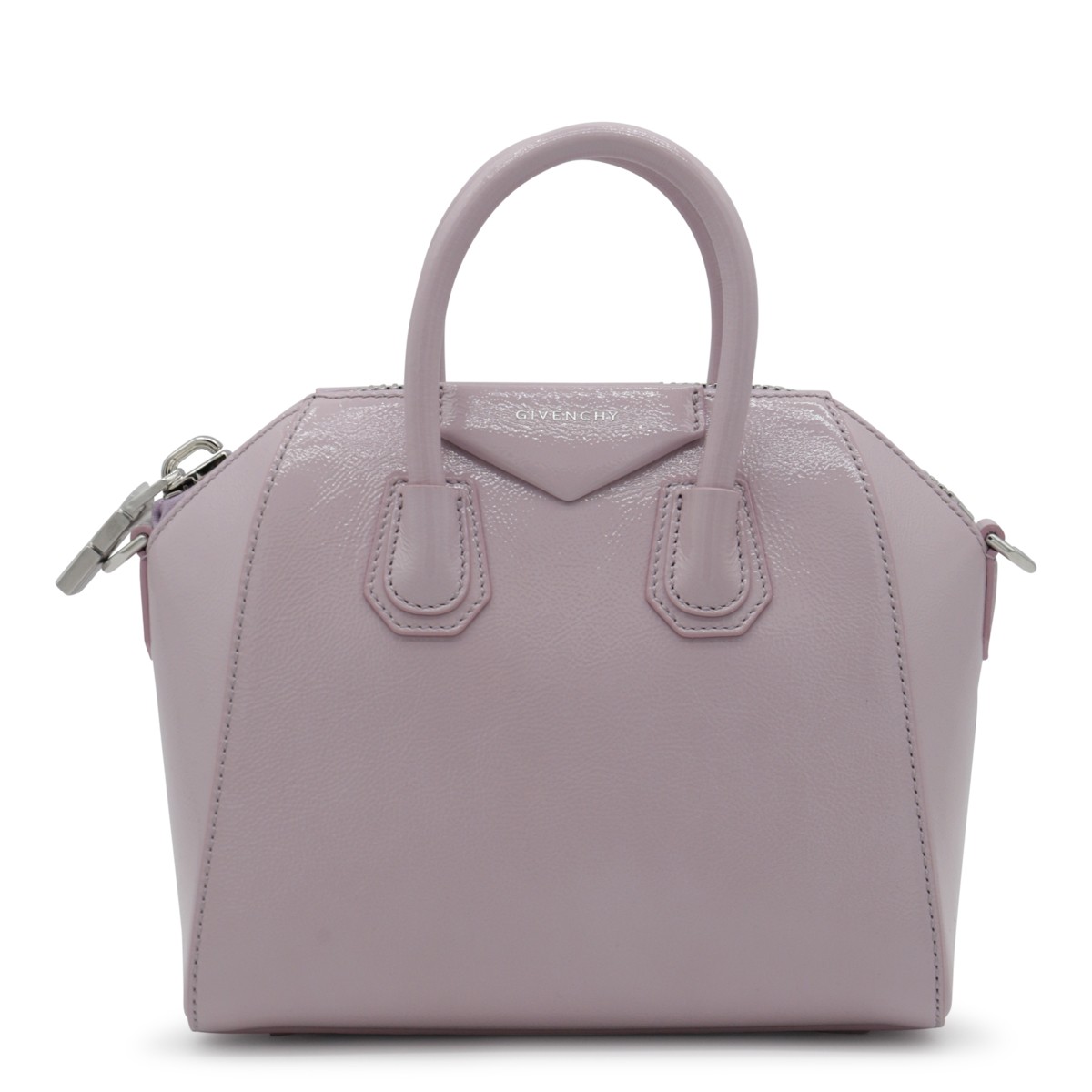 PINK LEATHER ANTIGONA TOP HANDLE BAG