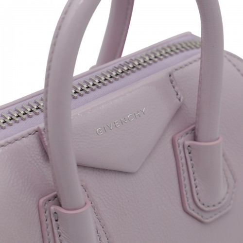 PINK LEATHER ANTIGONA TOP HANDLE BAG