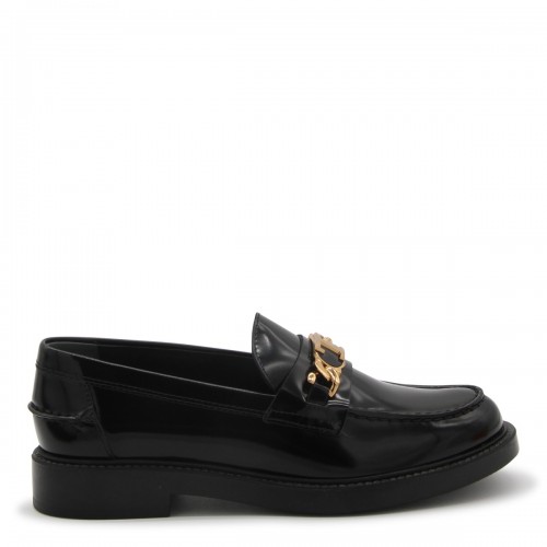 BLACK LEATHER LOAFERS