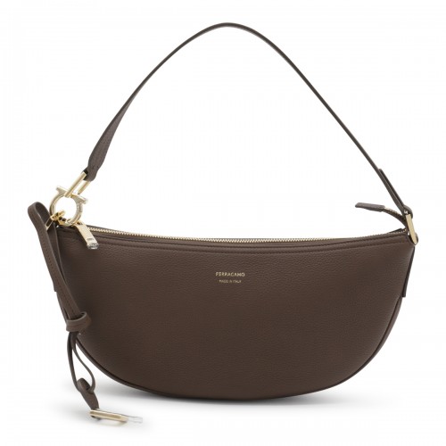 BROWN LEATHER CROSSBODY BAG