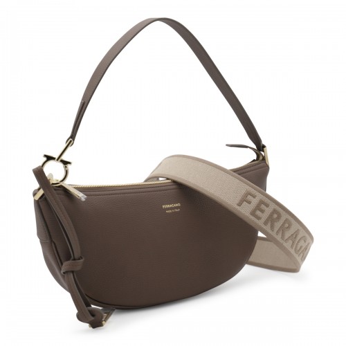 BROWN LEATHER CROSSBODY BAG