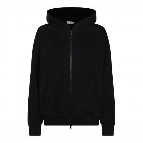 BLACK COTTON SWEATSHIRT