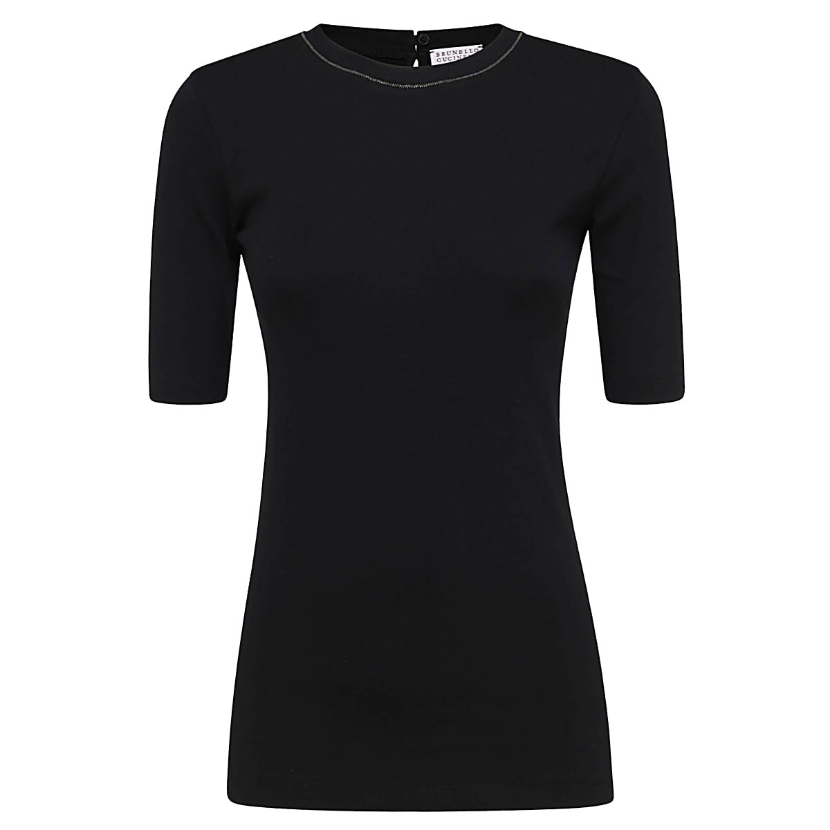 BLACK COTTON T-SHIRT