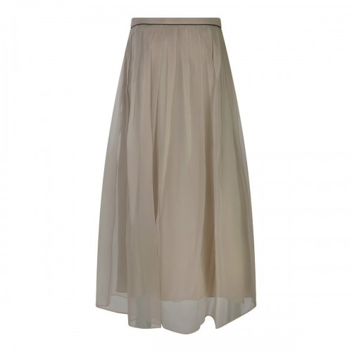 BEIGE SILK SKIRT