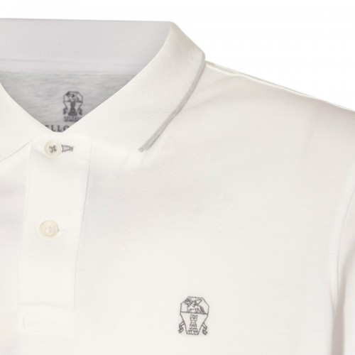 WHITE COTTON POLO SHIRT