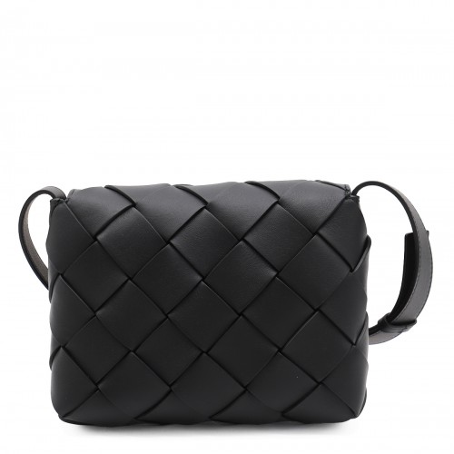 BLACK LEATHER CROSSBODY BAG