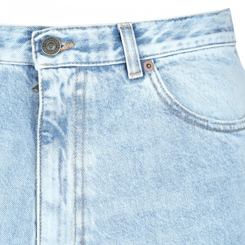 LIGHT BLUE COTTON DENIM JEANS