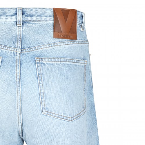 LIGHT BLUE COTTON DENIM JEANS