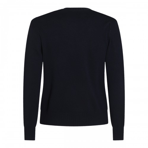 DARK BLUE WOOL KNITWEAR