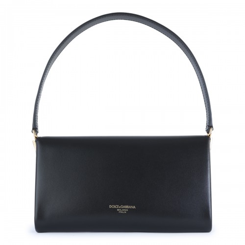 BLACK LEATHER SHOULDER BAG