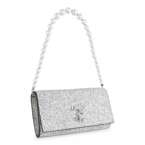 SILVER LEATHER SHOULDER BAG