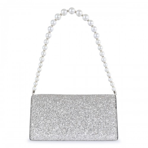 SILVER LEATHER SHOULDER BAG