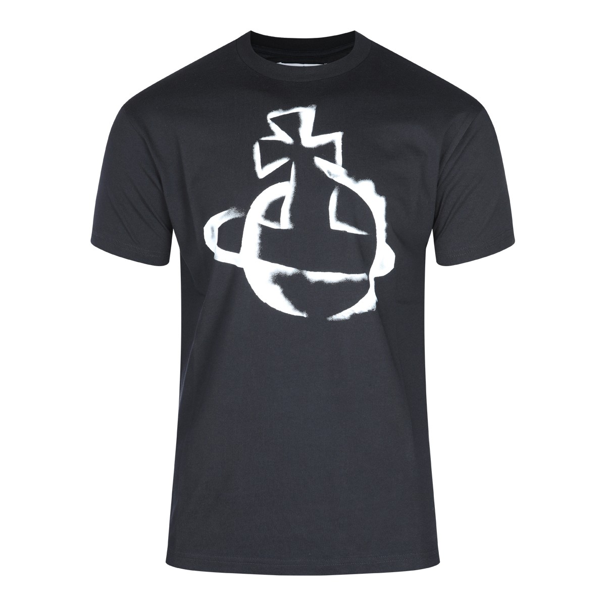 BLACK AND WHITE COTTON T-SHIRT