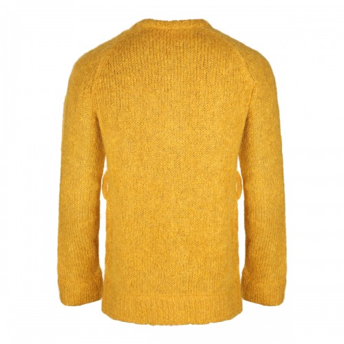 YELLOW WOOL BLEND KNITWEAR 2
