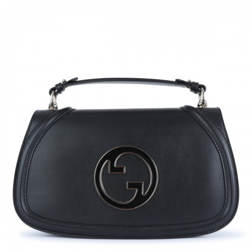 BLACK LEATHER SHOULDER BAG