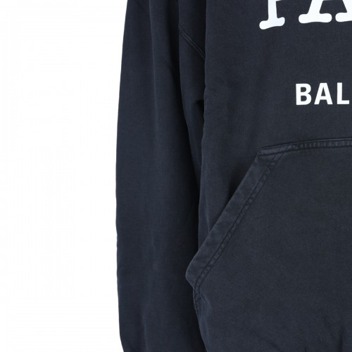 BLACK COTTON SWEATSHIRT