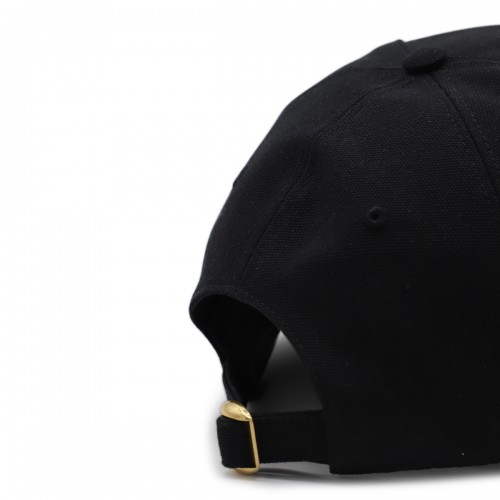 BLACK AND BEIGE COTTON HAT 2