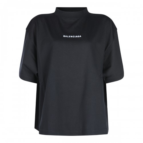 BLACK COTTON T-SHIRT