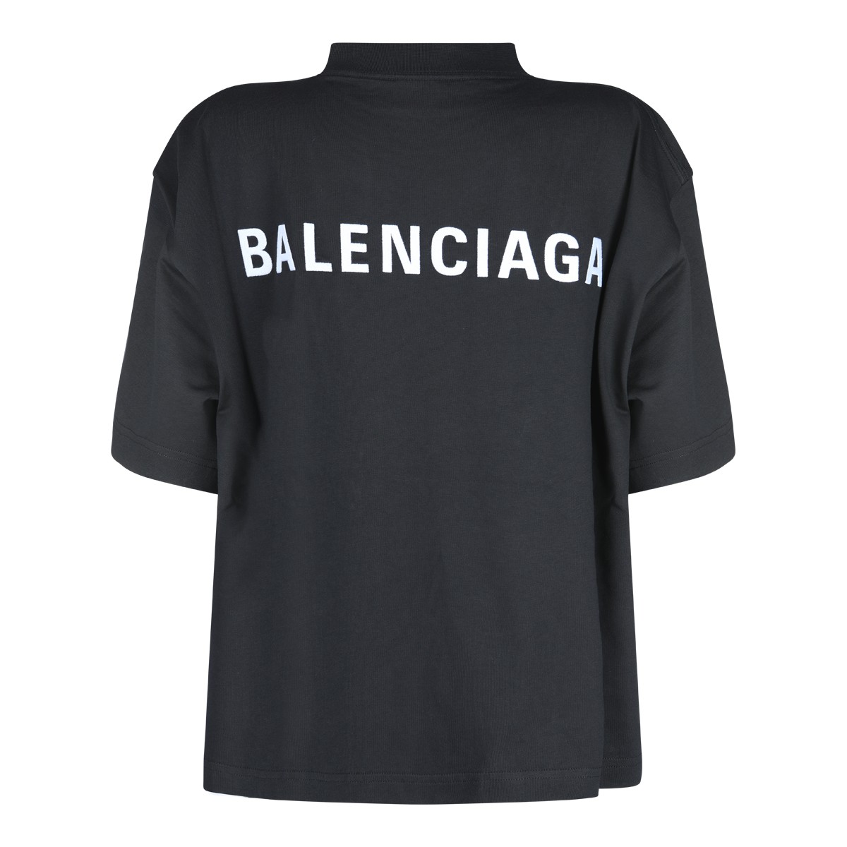 【送料&関税込】Balenciaga Black Cotton Blend Top Logo cotton T-shirt in black - Balenciaga | Mytheresa