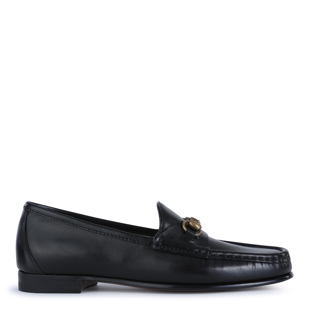 BLACK LEATHER LOAFERS