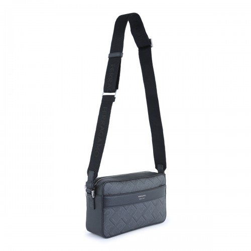 DARK GREY AND BLACK CROSSBODY BAG