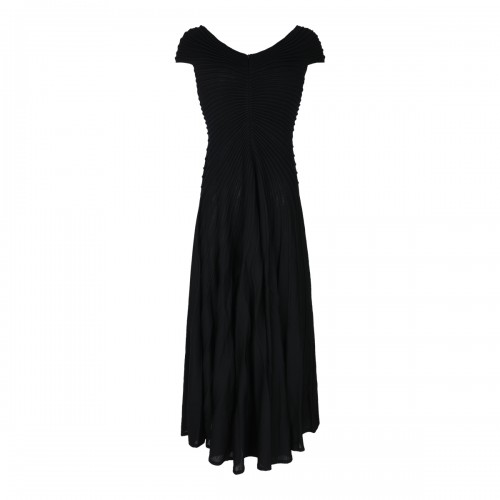 BLACK WOOL DRESS