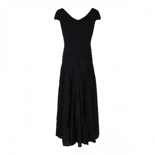 BLACK WOOL DRESS