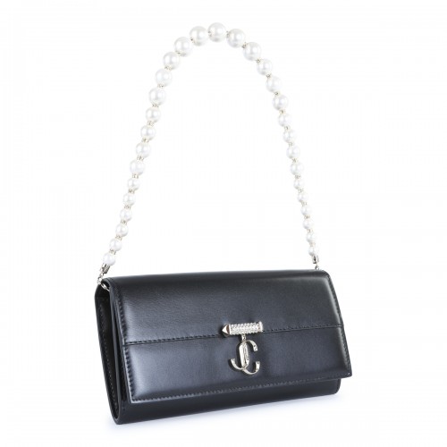 BLACK LEATHER SHOULDER BAG