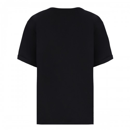 BLACK COTTON PRINT T-SHIRT