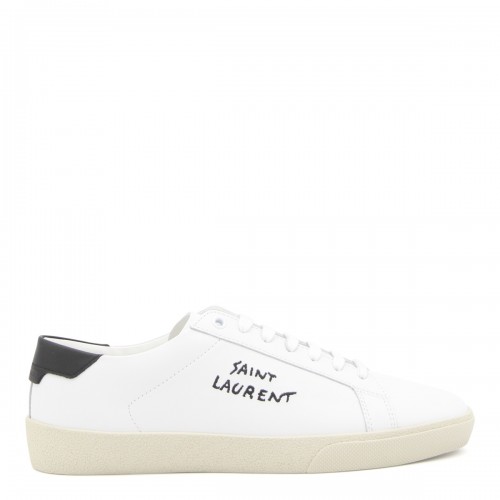 OFF WHITE AND BLACK LEATHER COURT CLASSIC S1/06 SNEAKERS