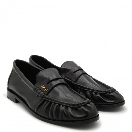 BLACK LEATHER LOAFERS