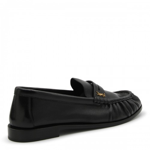 BLACK LEATHER LOAFERS