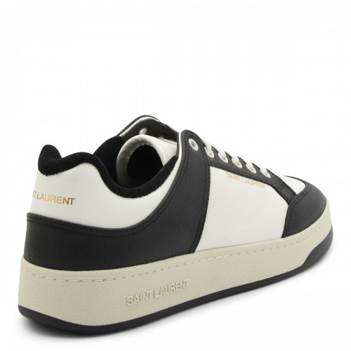 WHITE AND BLACK LEATHER SL/61 SNEAKERS