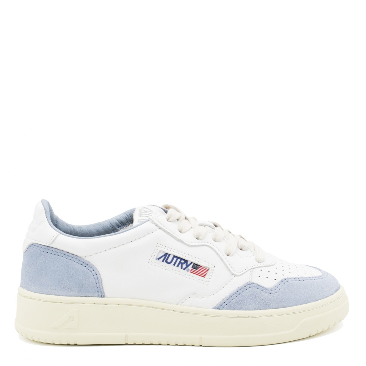 WHITE AND BLUE SNEAKERS