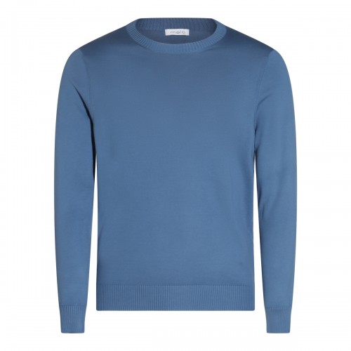 LIGHT BLUE COTTON KNITWEAR