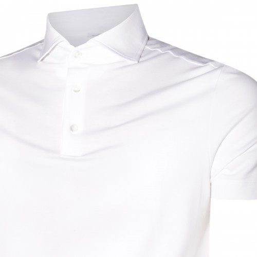 WHITE COTTON POLO SHIRT