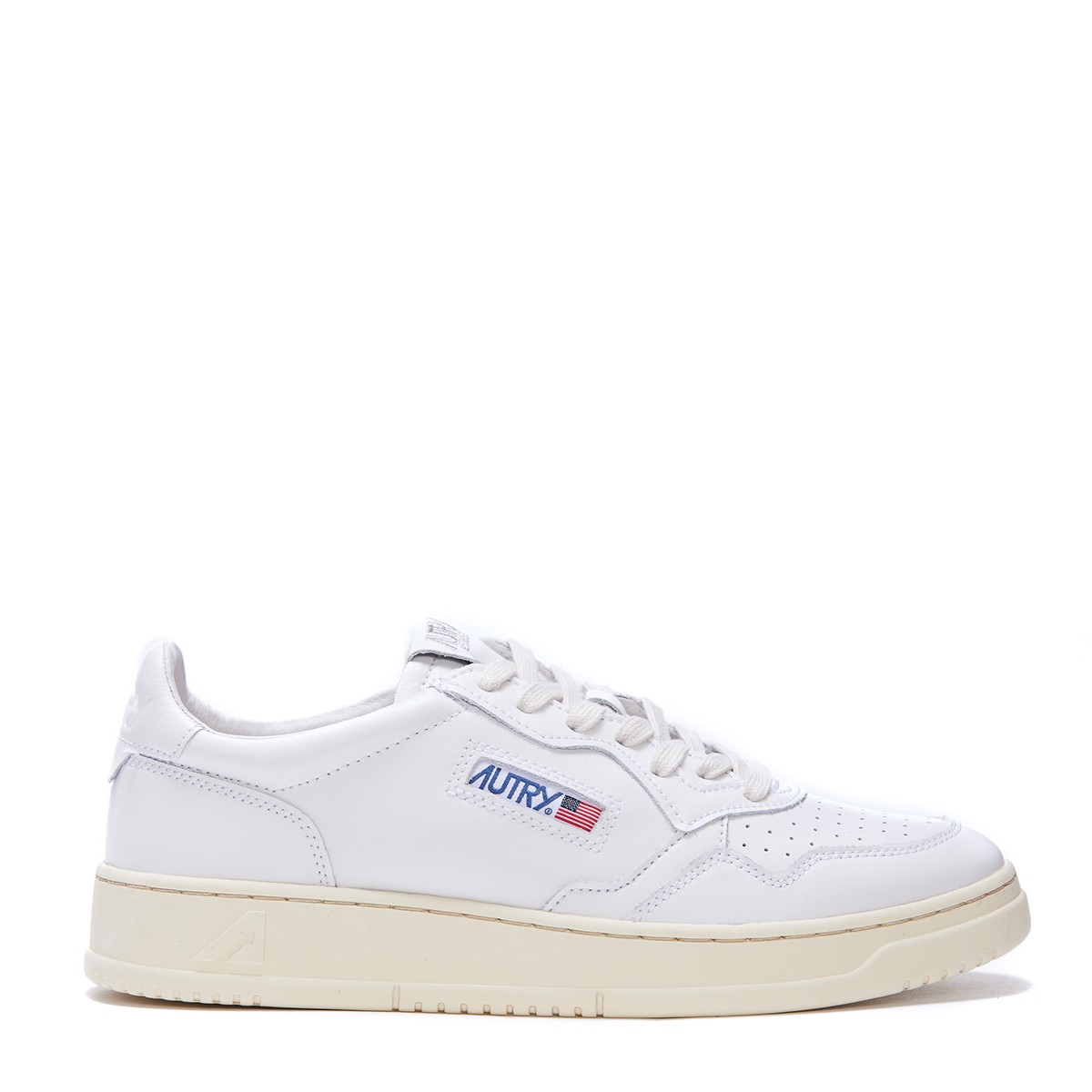 WHITE LEATHER ACTION SNEAKERS