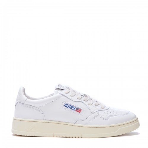 WHITE LEATHER ACTION SNEAKERS