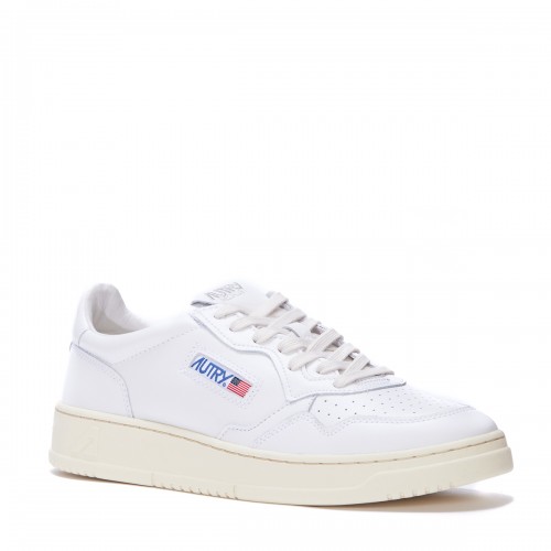 WHITE LEATHER ACTION SNEAKERS