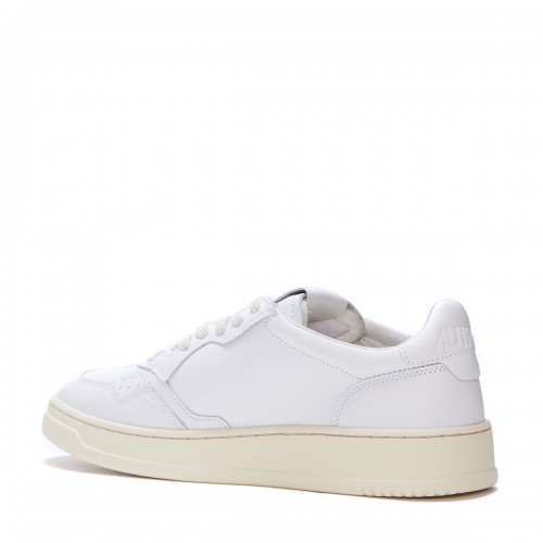 WHITE LEATHER ACTION SNEAKERS