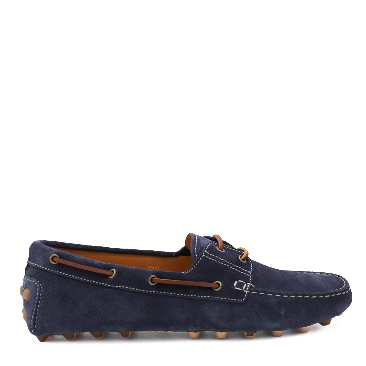 BLUE LEATHER LOAFERS