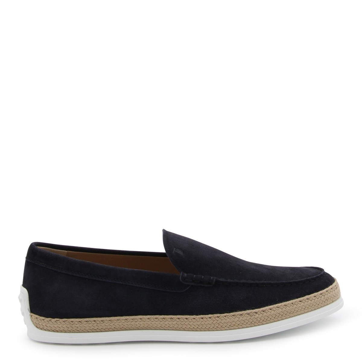 NAVY SUEDE SLIP ON SNEAKERS