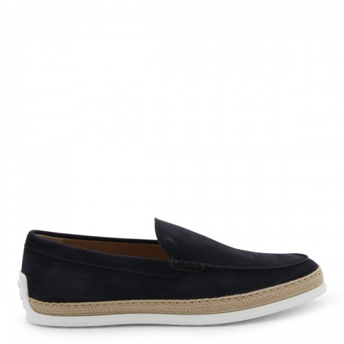 NAVY SUEDE SLIP ON SNEAKERS