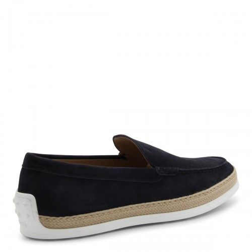 NAVY SUEDE SLIP ON SNEAKERS