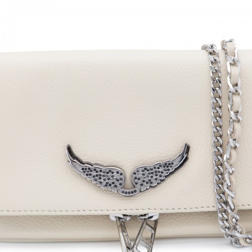 WHITE LEATHER ROCK NANO SWING YOUR WINGS BAG