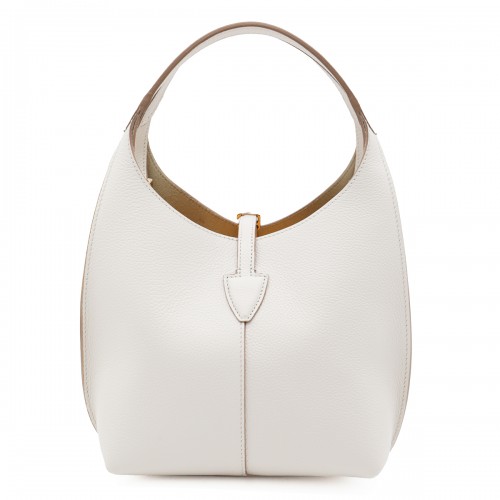 WHITE LEATHER SHOULDER BAG