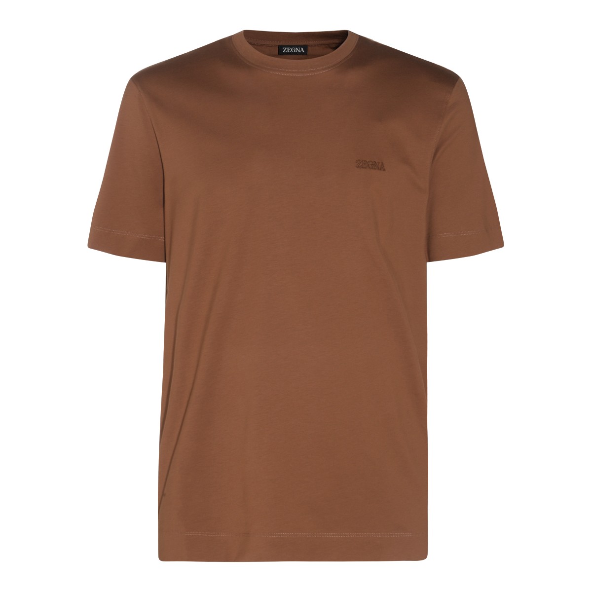 BROWN COTTON T-SHIRT